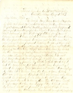 Joseph Culver Letter, August 4, 1863, Page 1