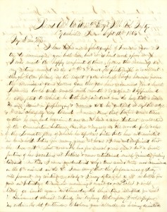 Joseph Culver Letter, September 14, 1863, Page 1