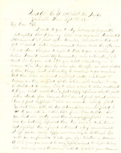 Joseph Culver Letter, September 7, 1863, Letter 3, Page 1