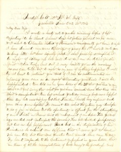 Joseph Culver Letter, October 28, 1863, Letter 2, Page 1