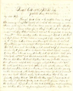 Joseph Culver Letter, October 29, 1863, Page 1