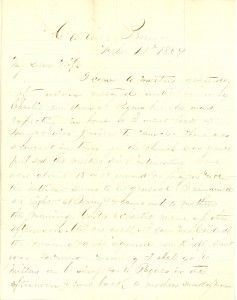 Joseph Culver Letter, February 10, 1864, Letter 2, Page 1