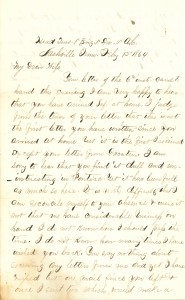 Joseph Culver Letter, February 12, 1864, Page 1