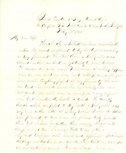 Joseph Culver Letter, February 28, 1864, Page 1