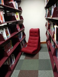 Gamer Chair in the Lower Level Quiet Study Space