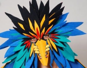 "Dream Squawk" mask created by Amy Khoshbi. 