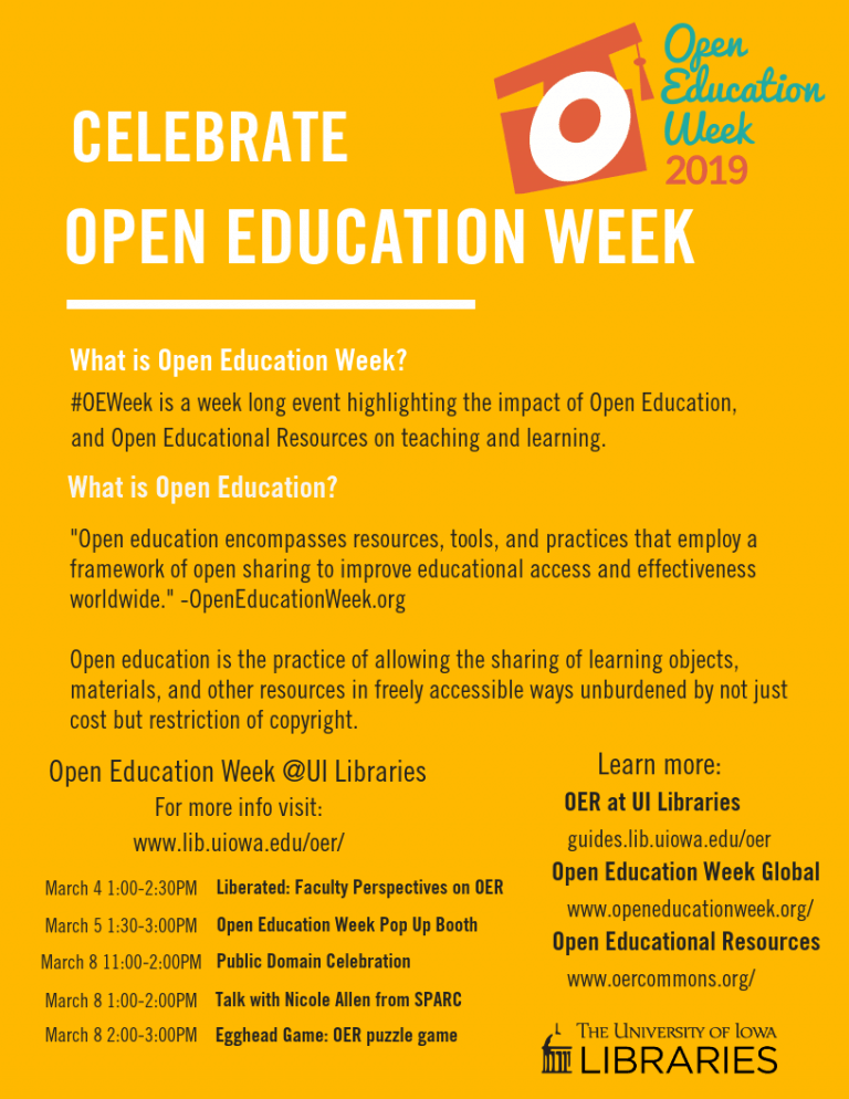 Celebrate Open Education Week Lichtenberger Engineering Library