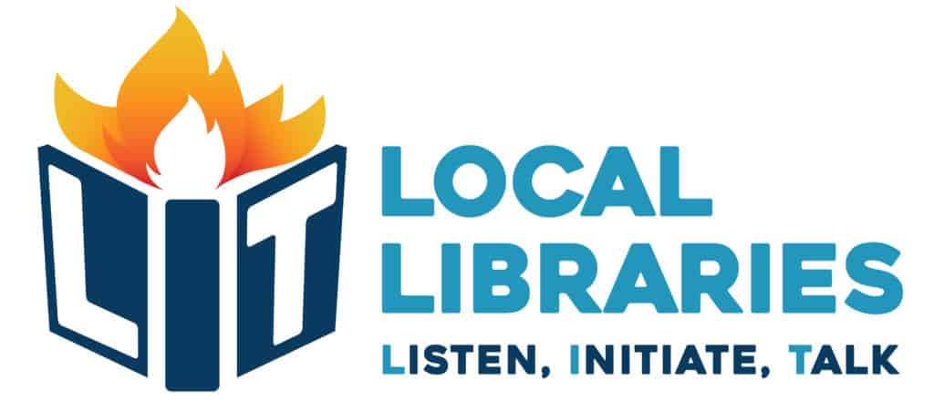 A logo that says Local Libraries Listen, Initiate, Talk.