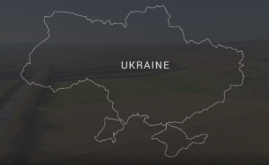 Outline of Ukraine's border.