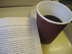 picture of coffee and book