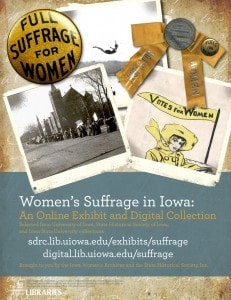 Women's Suffrage in Iowa poster