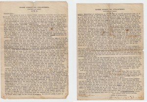 Louise Liers’s letter to her brother, describing her journey from Iowa to Base Hospital No. 14 in France. Louise Liers papers, Iowa Women's Archives, The University of Iowa Libraries, Iowa City.