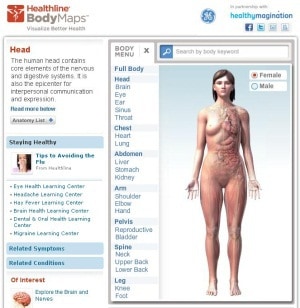 Screenshot of BodyMaps