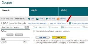 Patent searching in Scopus screenshot