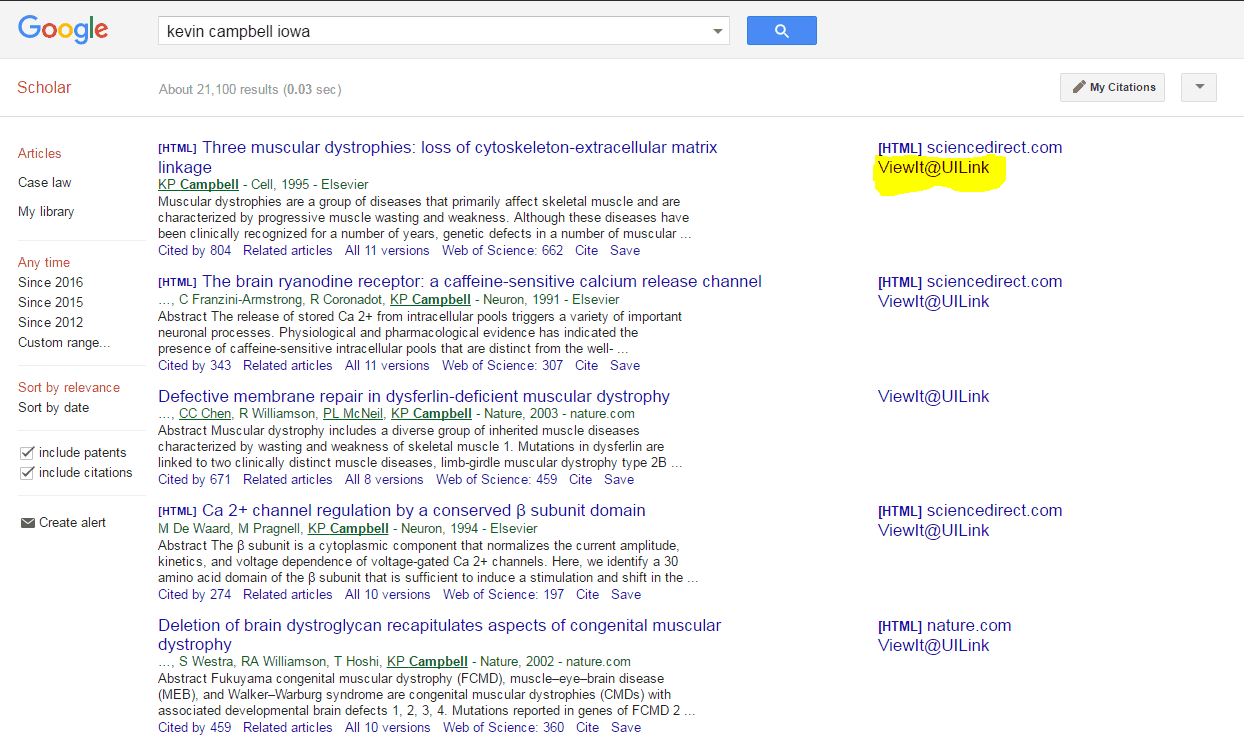 How do I get full text articles on Google Scholar?