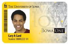 picture of iowa one card ID with photo of man and name Cardy Card