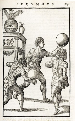 3 men playing with balls in renaissance times