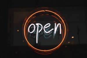 neon open sign