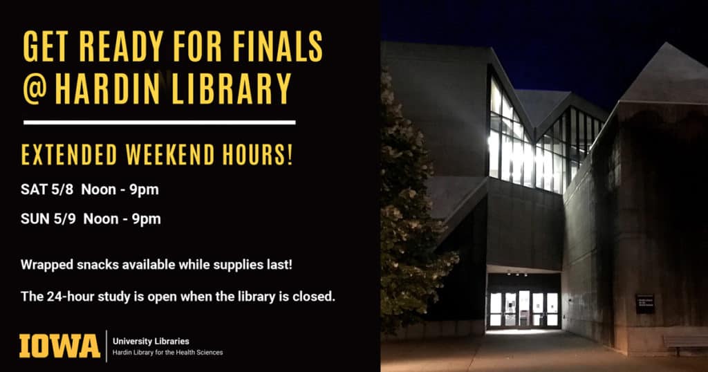image of Hardin Library at night + information from post
