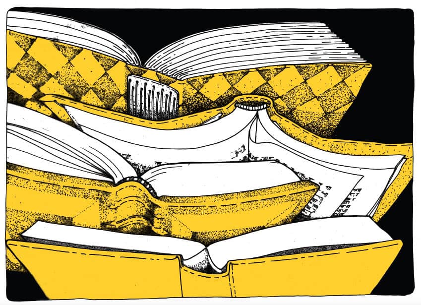 Drawing of books