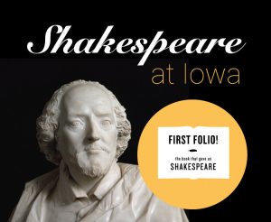 Banner for the Shakespeare at Iowa Exhibition