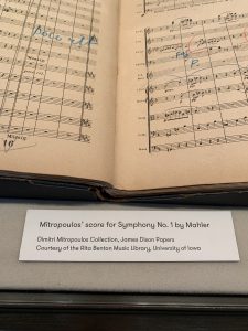 Mitropoulos' Mahler Symphony No. 1 on exhibit in New York