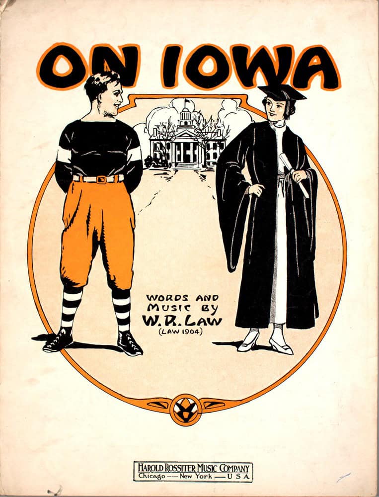 sheet music cover for On Iowa