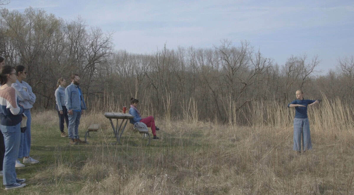 Emily Pyburn peforms as Solidago canadensis in Here with the Tallgrass