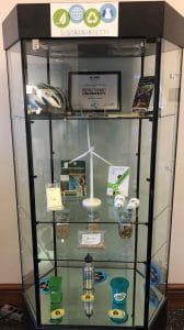 sustainability display case