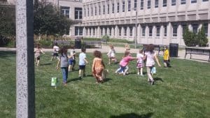 Kids Acting Out the Waggle Dance