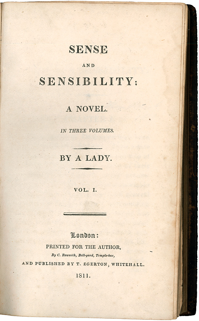 Sense and Sensibility title page