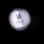 Microscope view of publisher's information