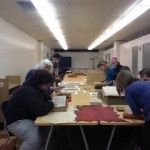 Image of a class using Special Collections materials