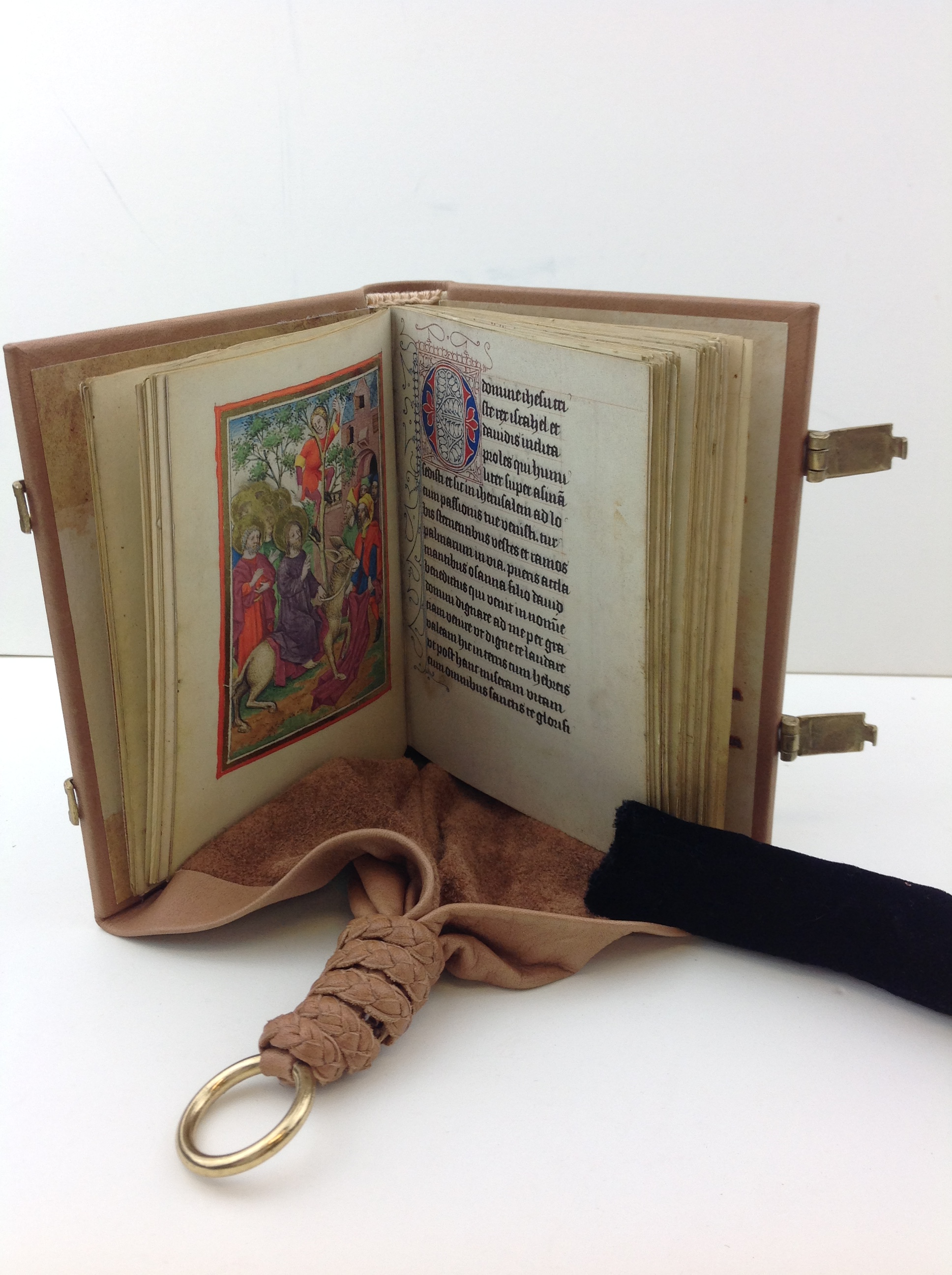 Facsimile of girdle book binding