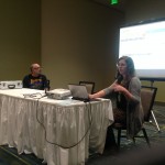 Laura and Pete presenting at a panel