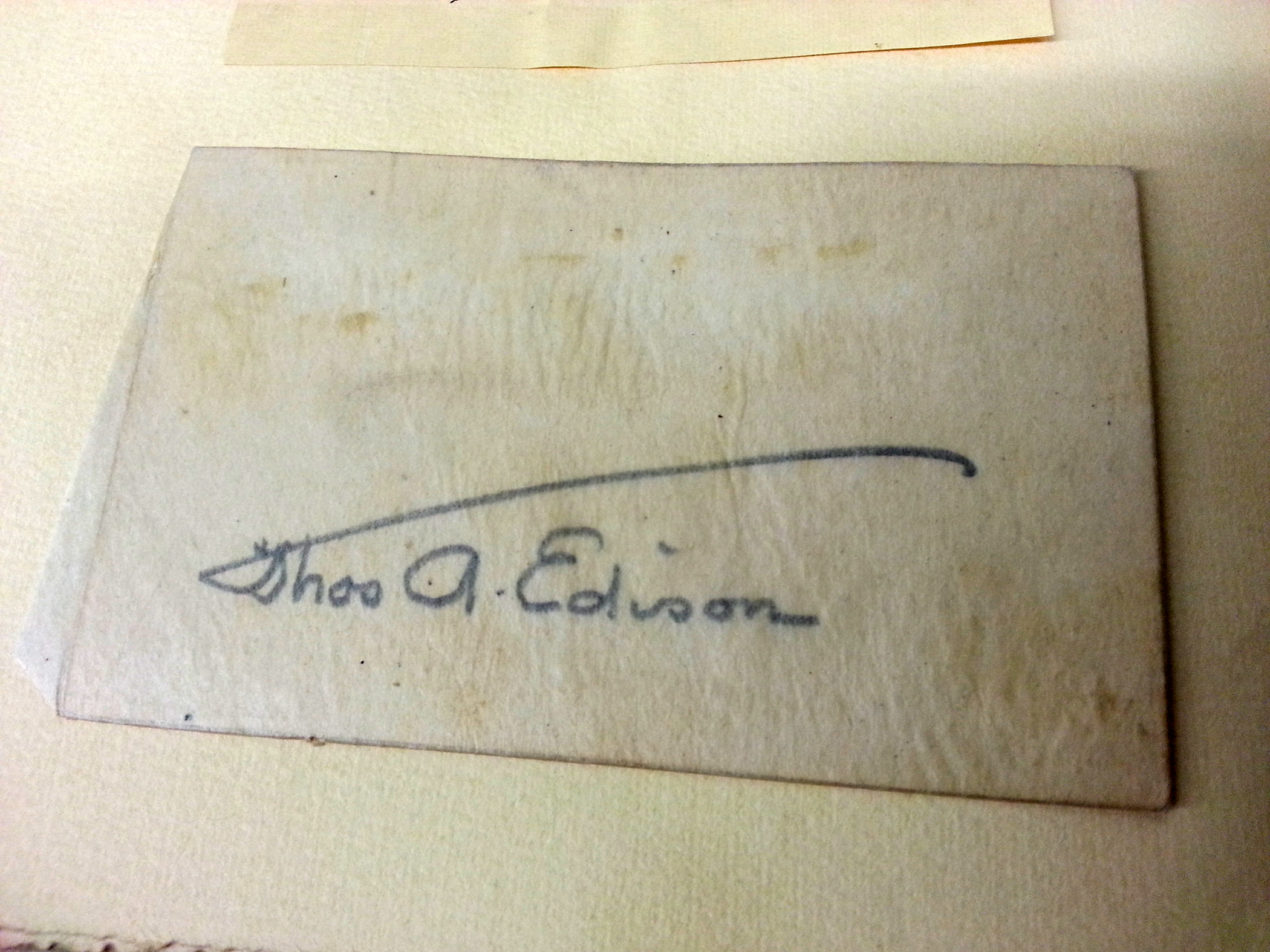 Thomas Edison signature