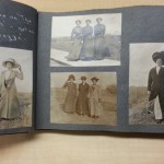 Scrapbook page with ladies in hats