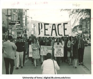 Students protesting in the 1960's