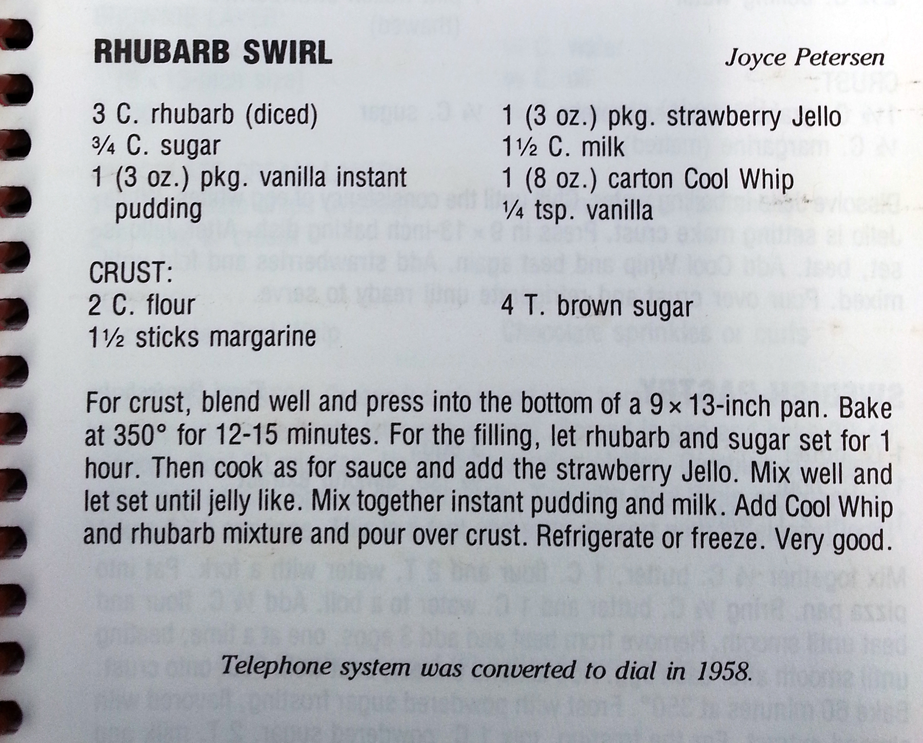 Rhubarb recipe