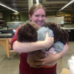 Heather Bain hugging Tribbles