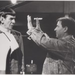 Nicholas Meyer on set with Leonard Nimoy