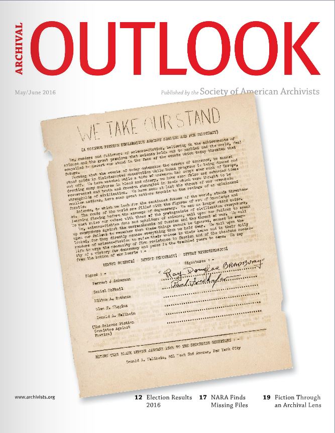Cover of Archival Outlook