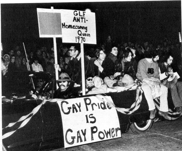 LGBT float in a parade