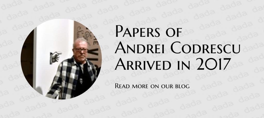 Paper of Andrei Codrescu arrived in 2017