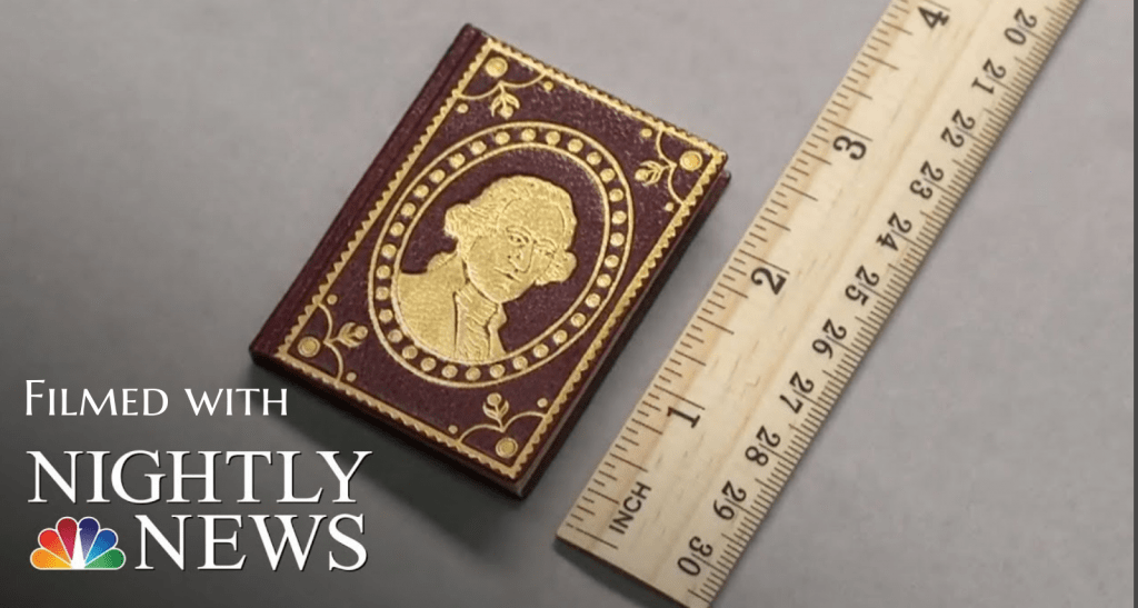 Filmed about Miniature Books with NBC Nightly News. 