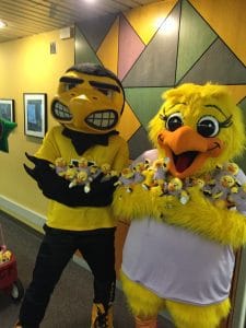 Herky with the cousin Perky