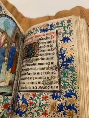 illuminated margins in tiny book of hours