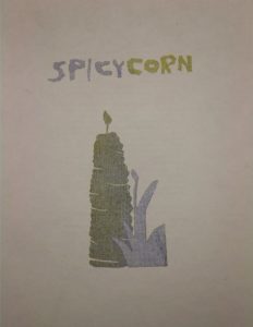 Spicy Corn and image of corn with flame