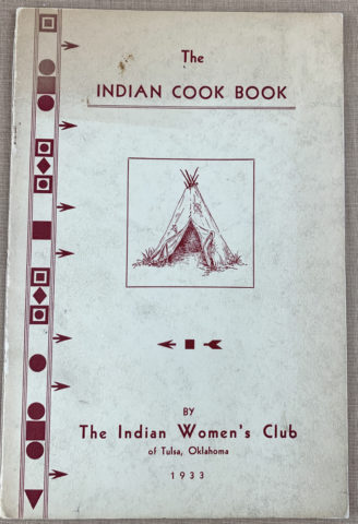 White cover with red lettering and drawing of a teepee