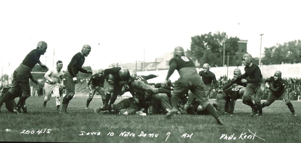 Football players on field